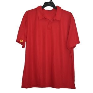Red men’s 2xl polo style shirt made in Germany
